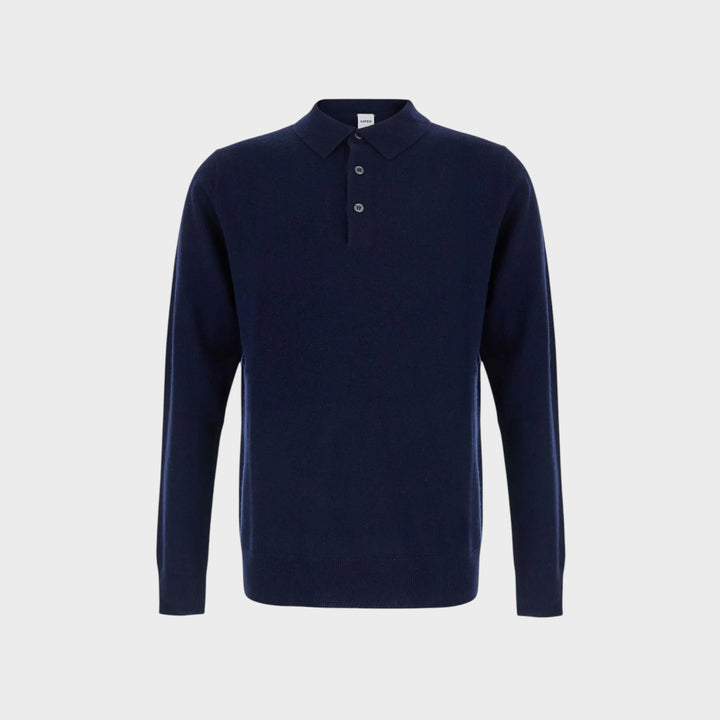 Aspesi Maglia Wool Uomo Polo i Navy.