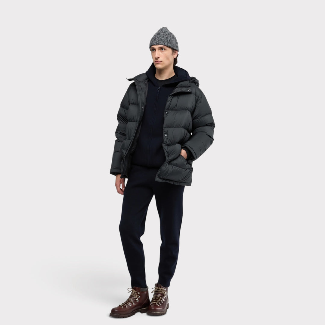 ASPESI herre zip hoodie i uld og bomuld