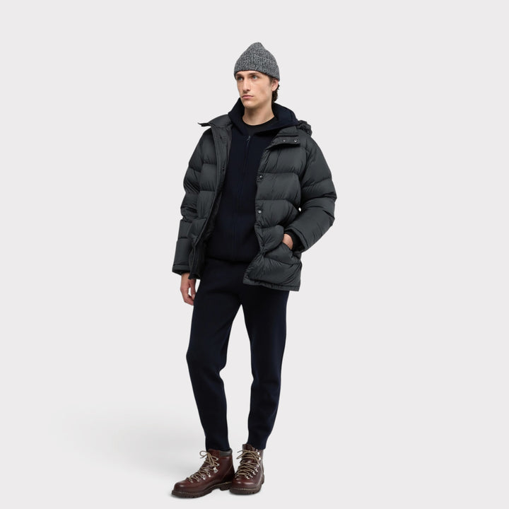 ASPESI herre zip hoodie i uld og bomuld