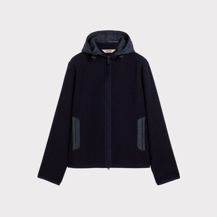 ASPESI Shetland Wool Jacket i navy til mænd