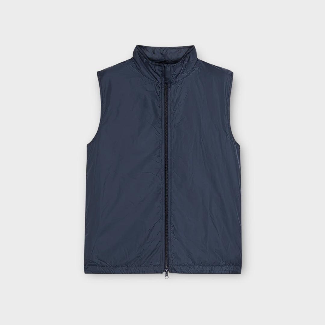 Aspesi Vernes gilet i navy blå nylon til herre