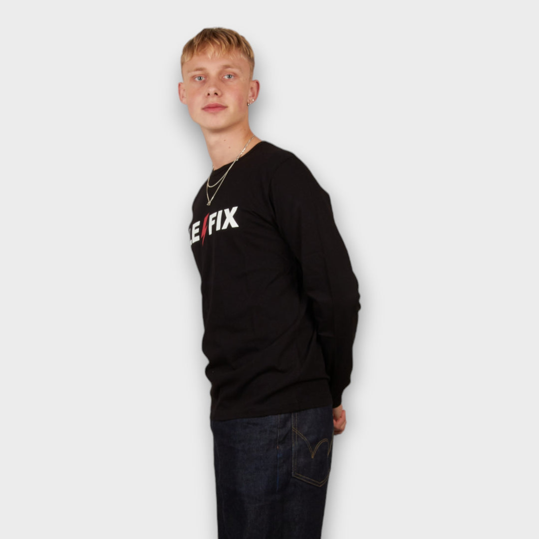 Le Fix Lightning Langærmet T-shirt I Sort