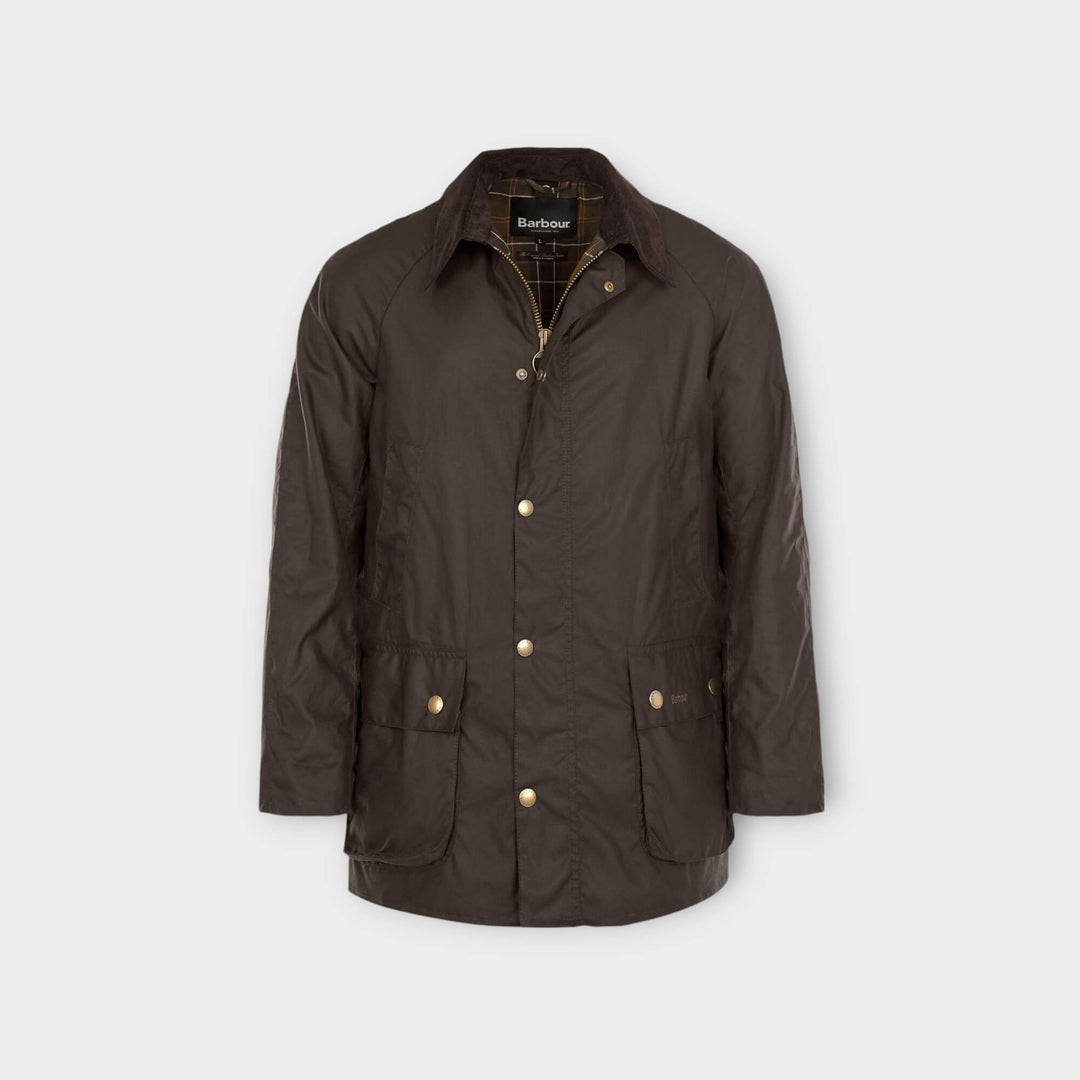Barbour Ashby Waxed Jakke i Olive set forfra