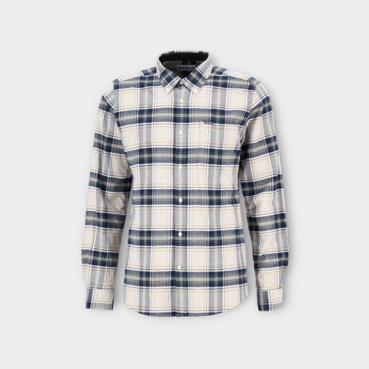 Barbour Betsom Tailored Skjorte i Sand vist forfra som produktbillede