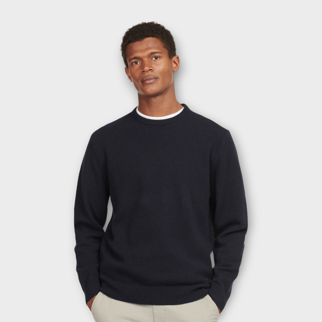 Barbour Patch Crew Strik i Navy set bagfra