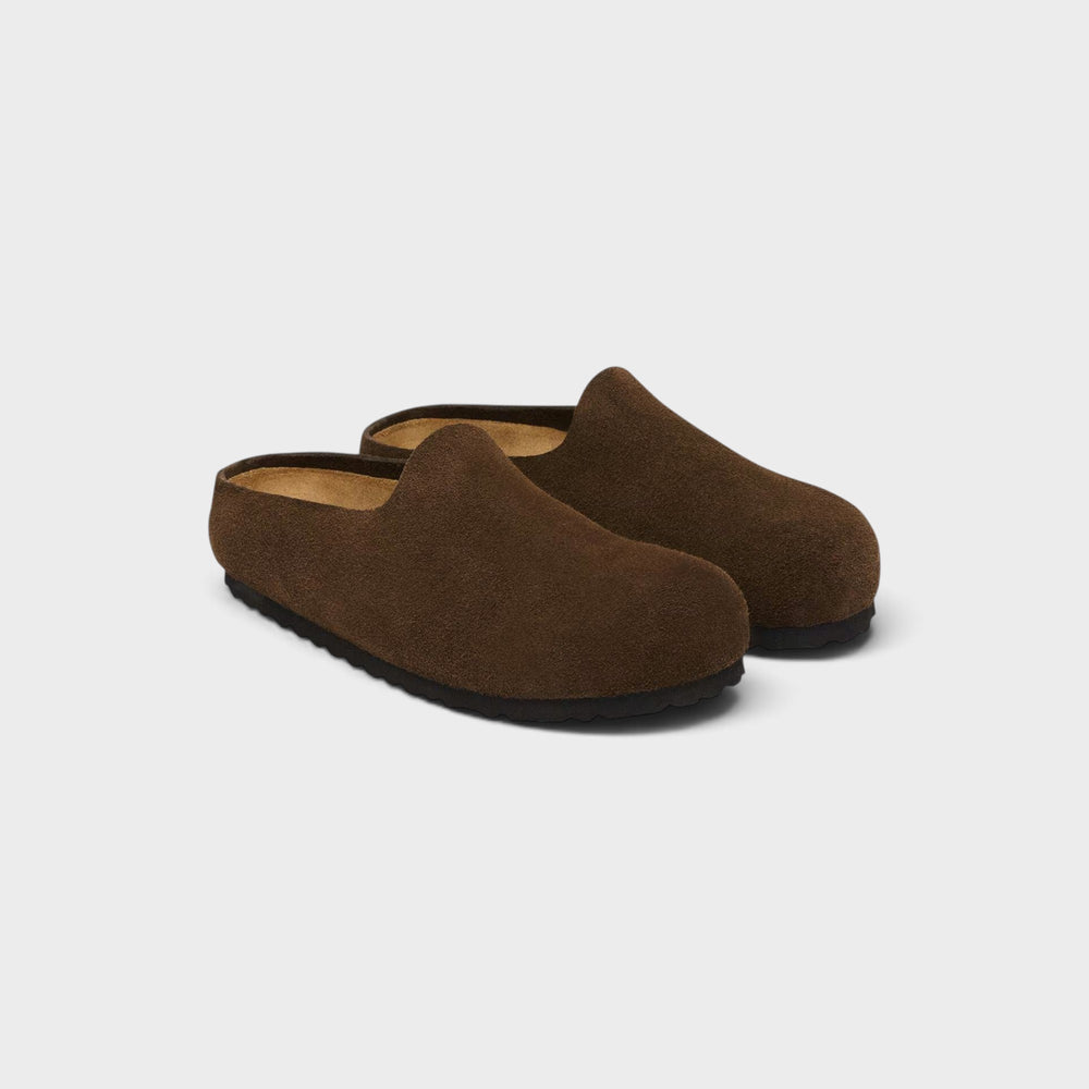 Birkenstock Amsterdam slip-on tøffel i farven Carafe.