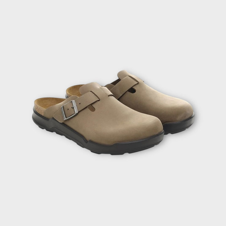 Klassisk Birkenstock Boston Crosstown clog i olieret læder Tabacco Brown