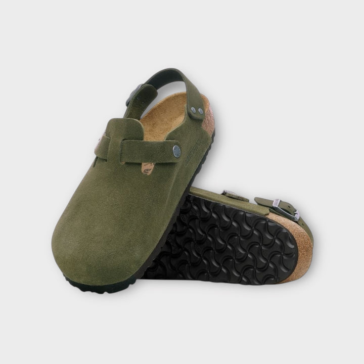 Birkenstock Tokio II Suede ruskindssko i Thyme til hverdag