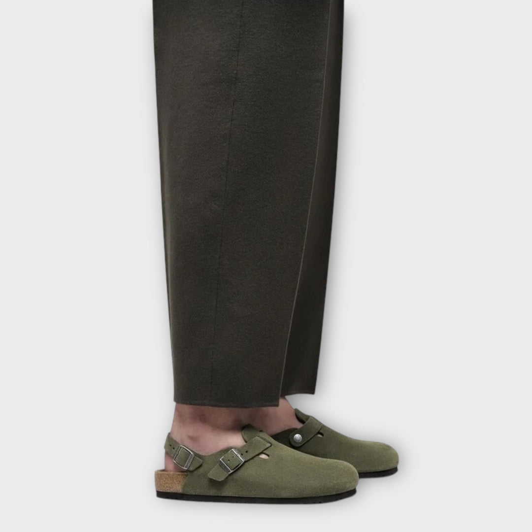 Klassisk Birkenstock Tokio II Suede slip-on i farven Thyme