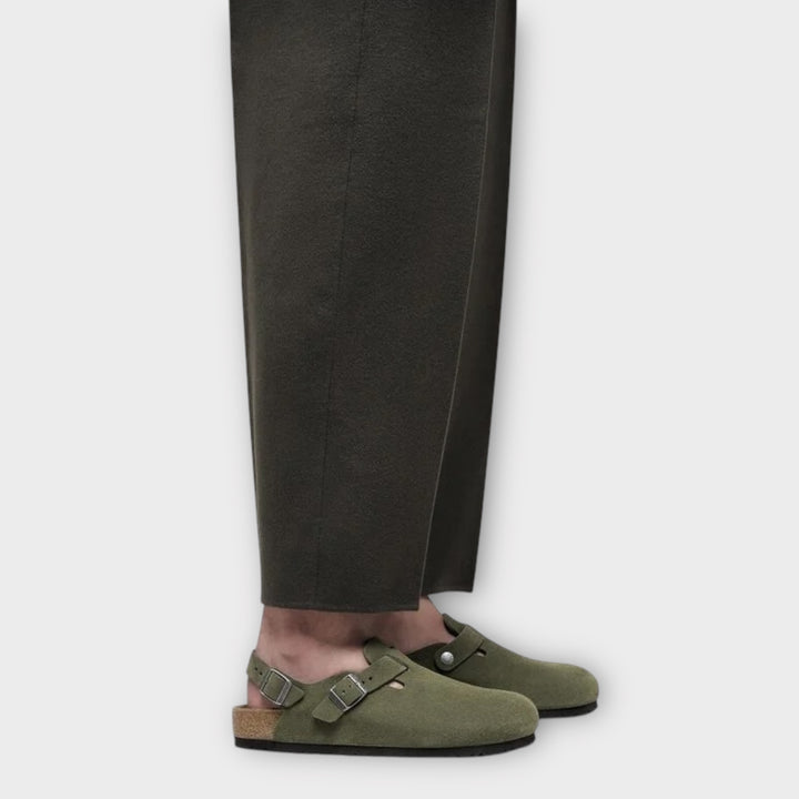 Klassisk Birkenstock Tokio II Suede slip-on i farven Thyme