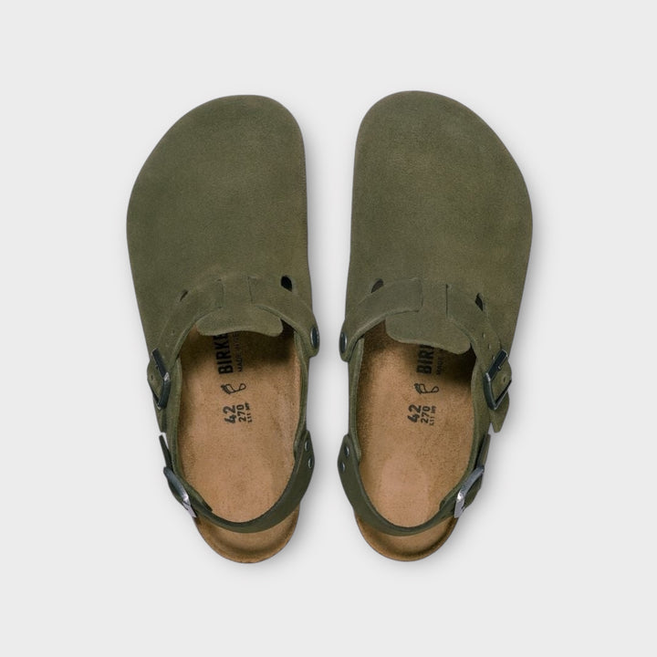 Birkenstock Tokio II Suede i Thyme – komfortabel sko til herrer