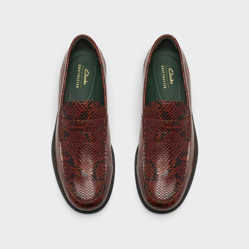 Clarks Craft James Lo i Brown Snake