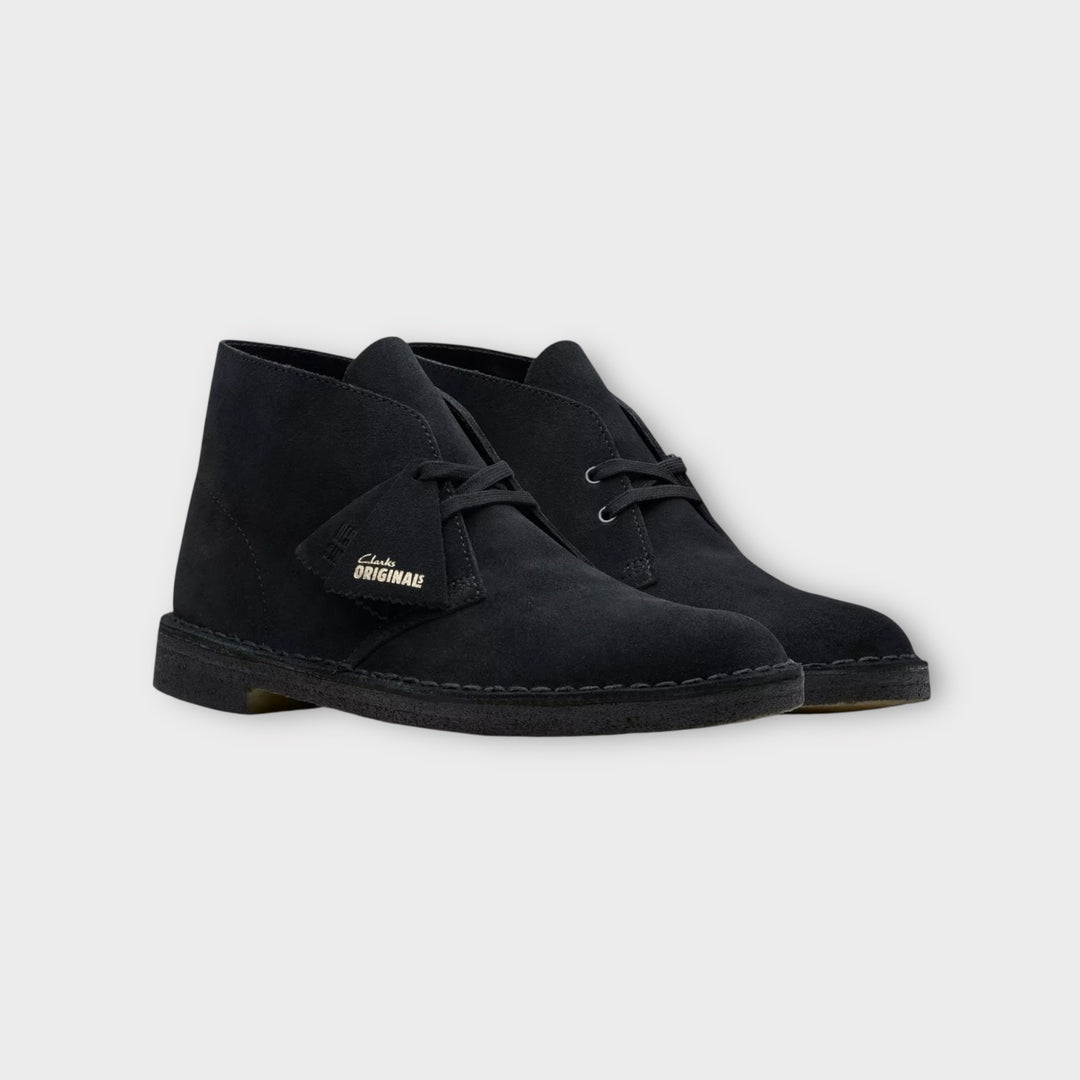 Clarks desert boot black suede – ikonisk stil til mænd
