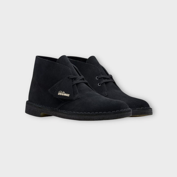 Clarks desert boot black suede – ikonisk stil til mænd