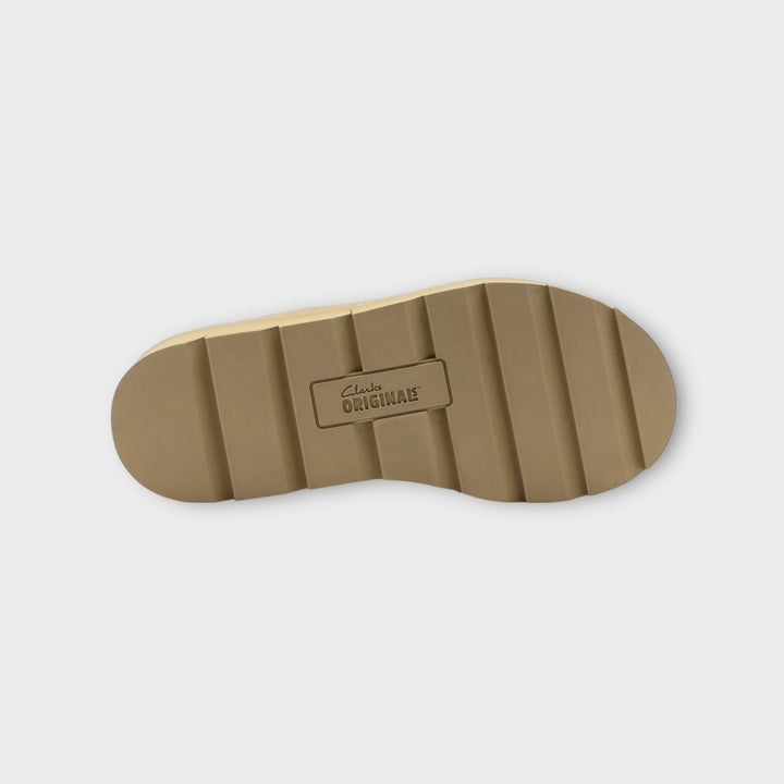 Clarks Originals Meare Rooey i Dark Sand Warmlined set forfra