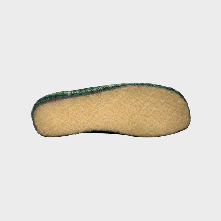 Unikke Clarks Wallabee herresko i grøn tweed