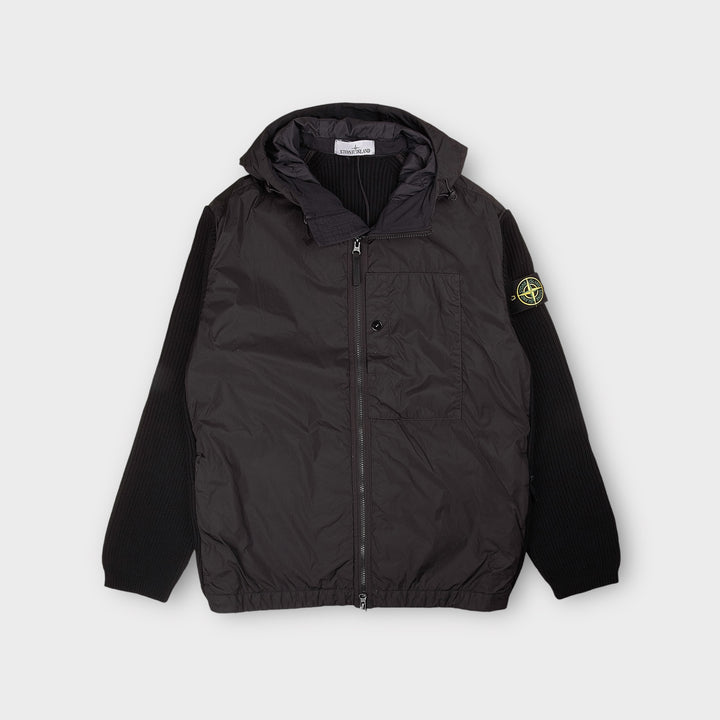 Stone Island Knit Mix Jacket In Black