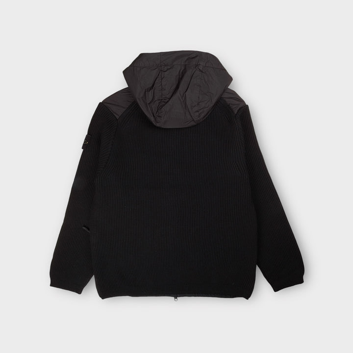 Stone Island Knit Mix Jacket In Black