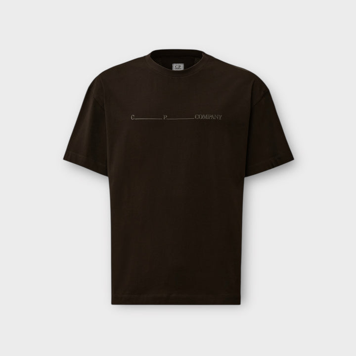 C.P. Company 30/1 Jersey T-Shirt i sort set forfra