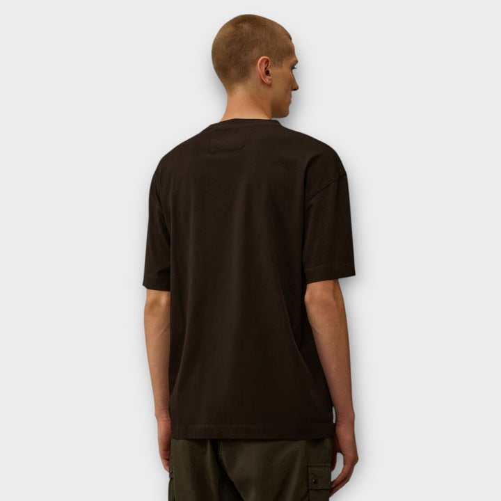 C.P. Company 30/1 Jersey T-Shirt i sort med logo på brystet