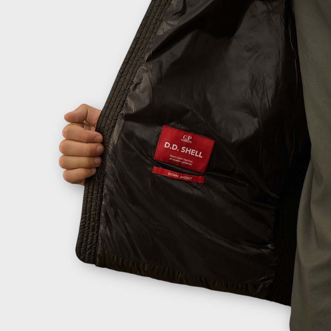 C.P. Company Extrafine Merino Wool Mixed Full Zip Goggle Sweater til herrer.