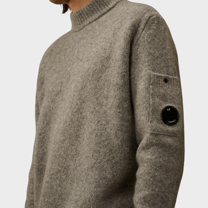 Eksklusiv merinould striktrøje til mænd C.P. Company grey