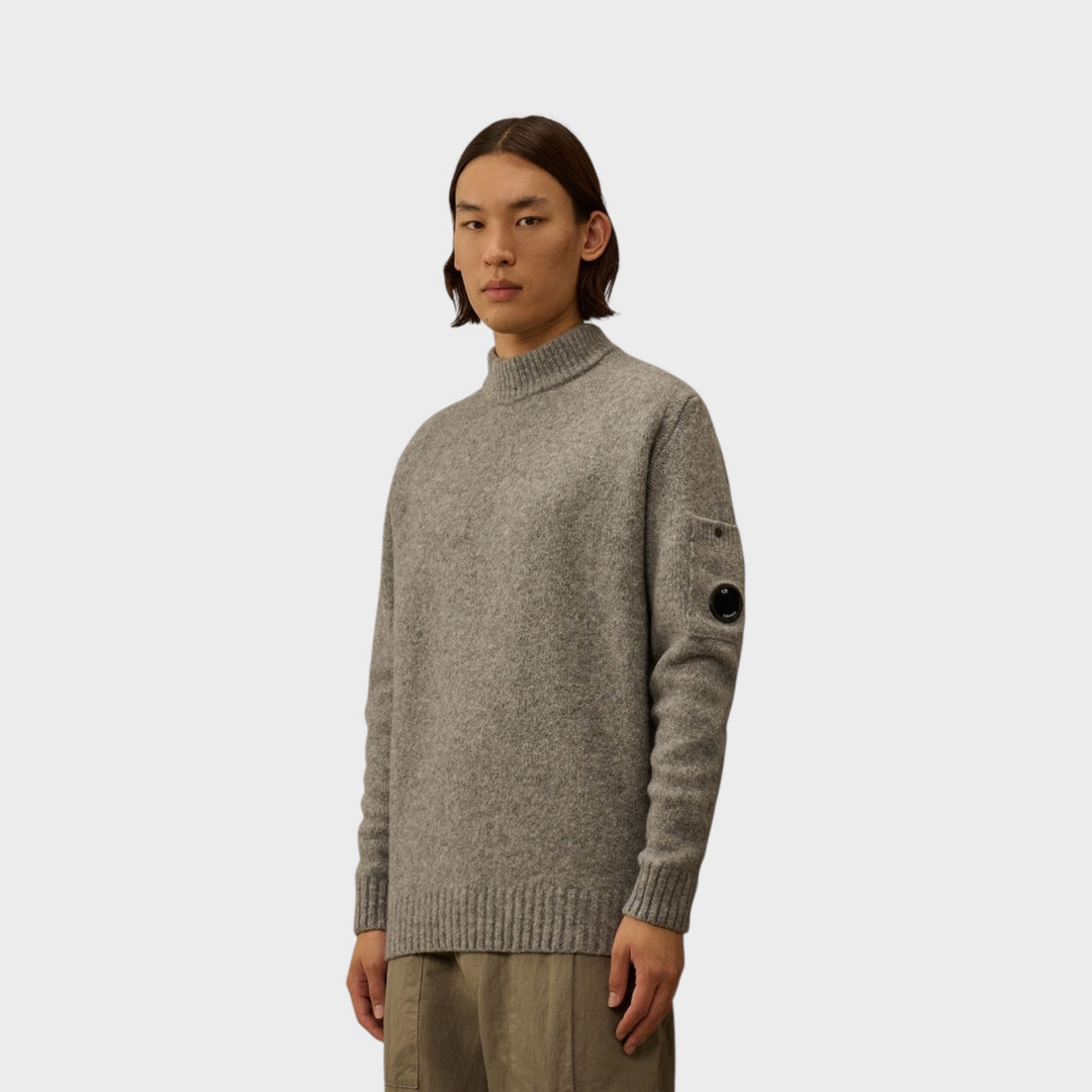 C.P. Company merinould sweater med Lens-detalje grå