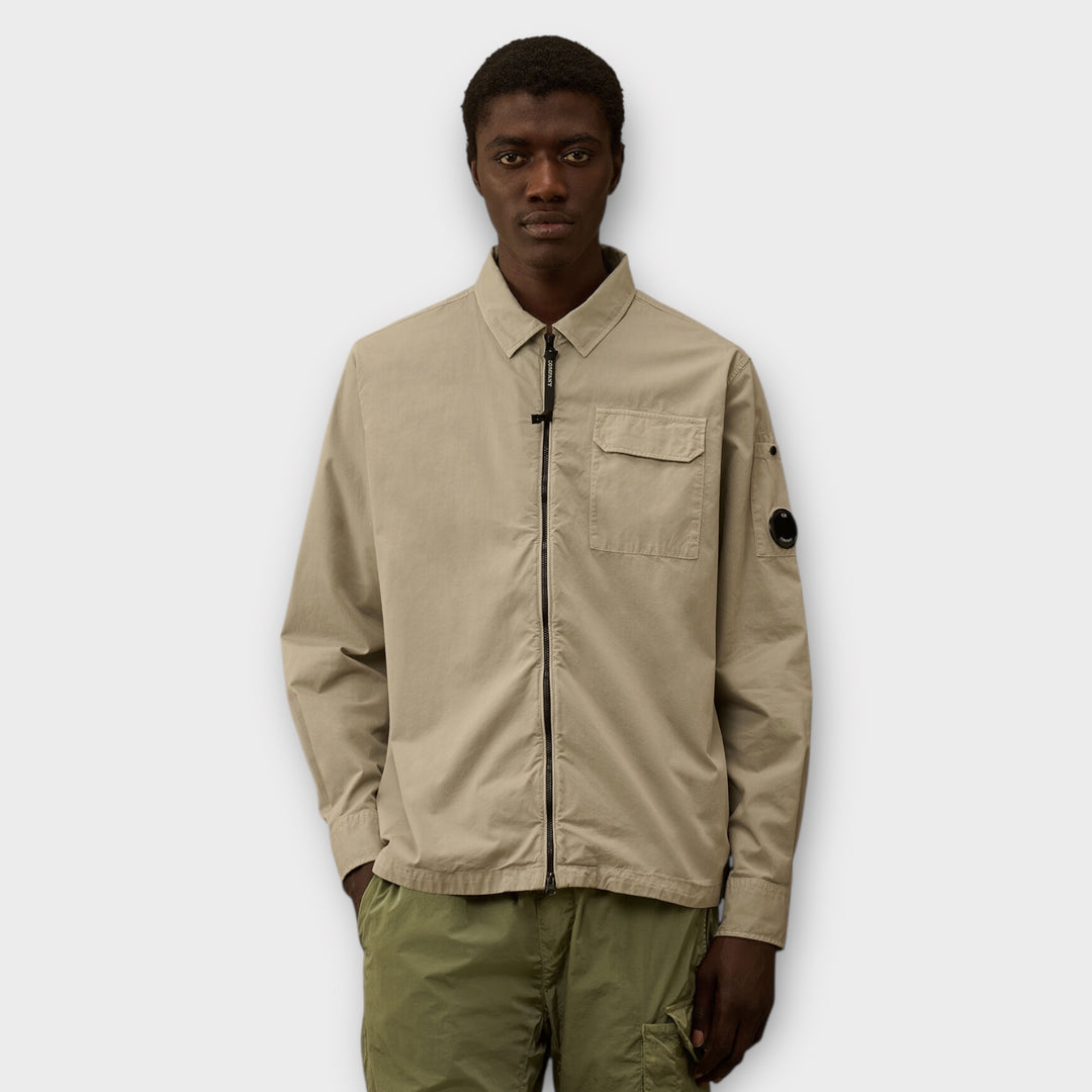 C.P. Company overshirt i økologisk gabardine – grey.