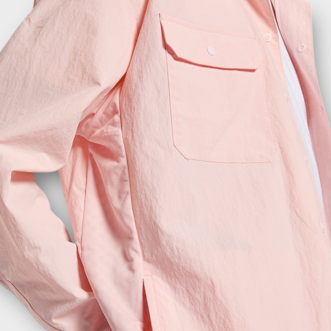 Dickies oversized work shirt i lys rosa med knaplukning