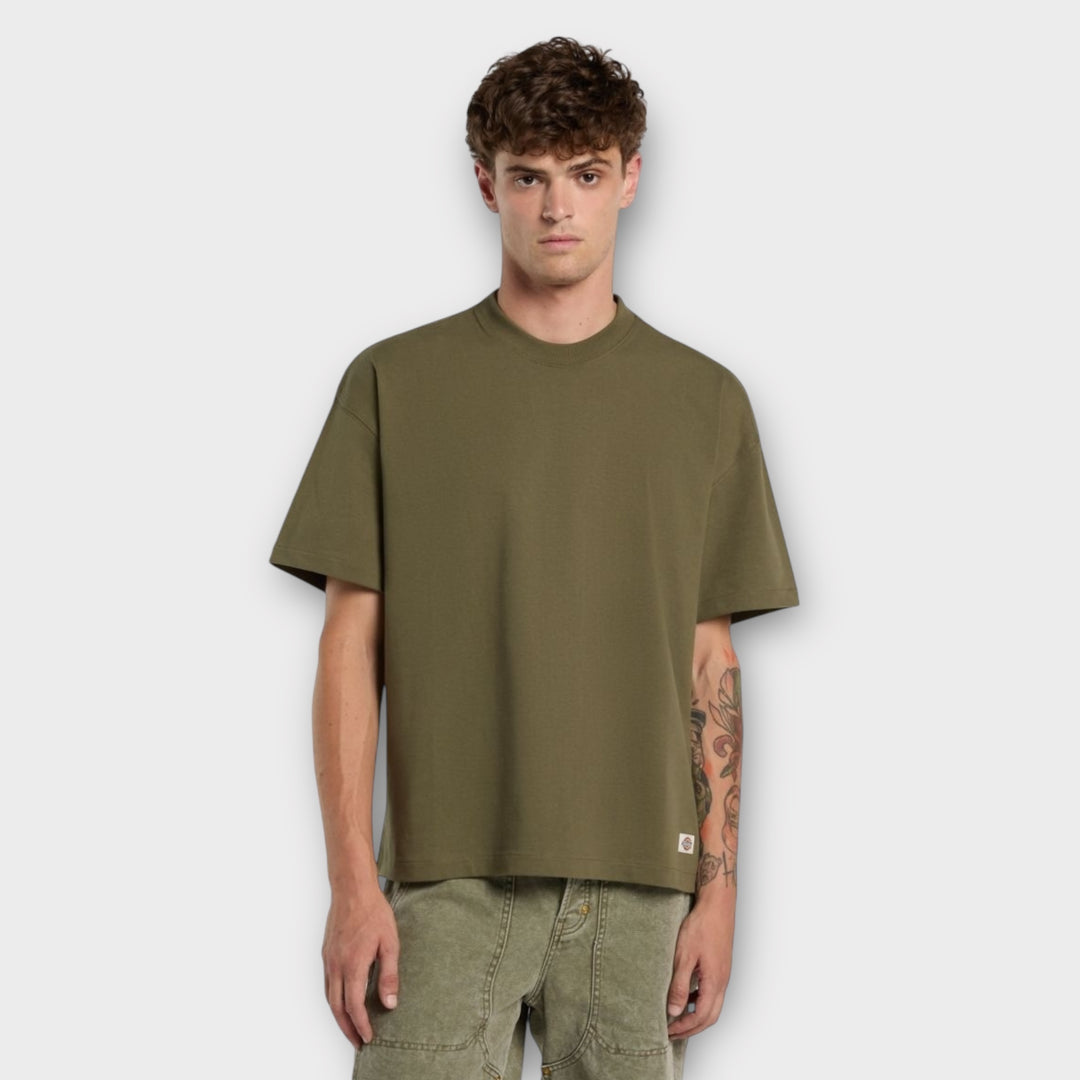 Grøn Dickies heavyweight T-shirt i bomuld