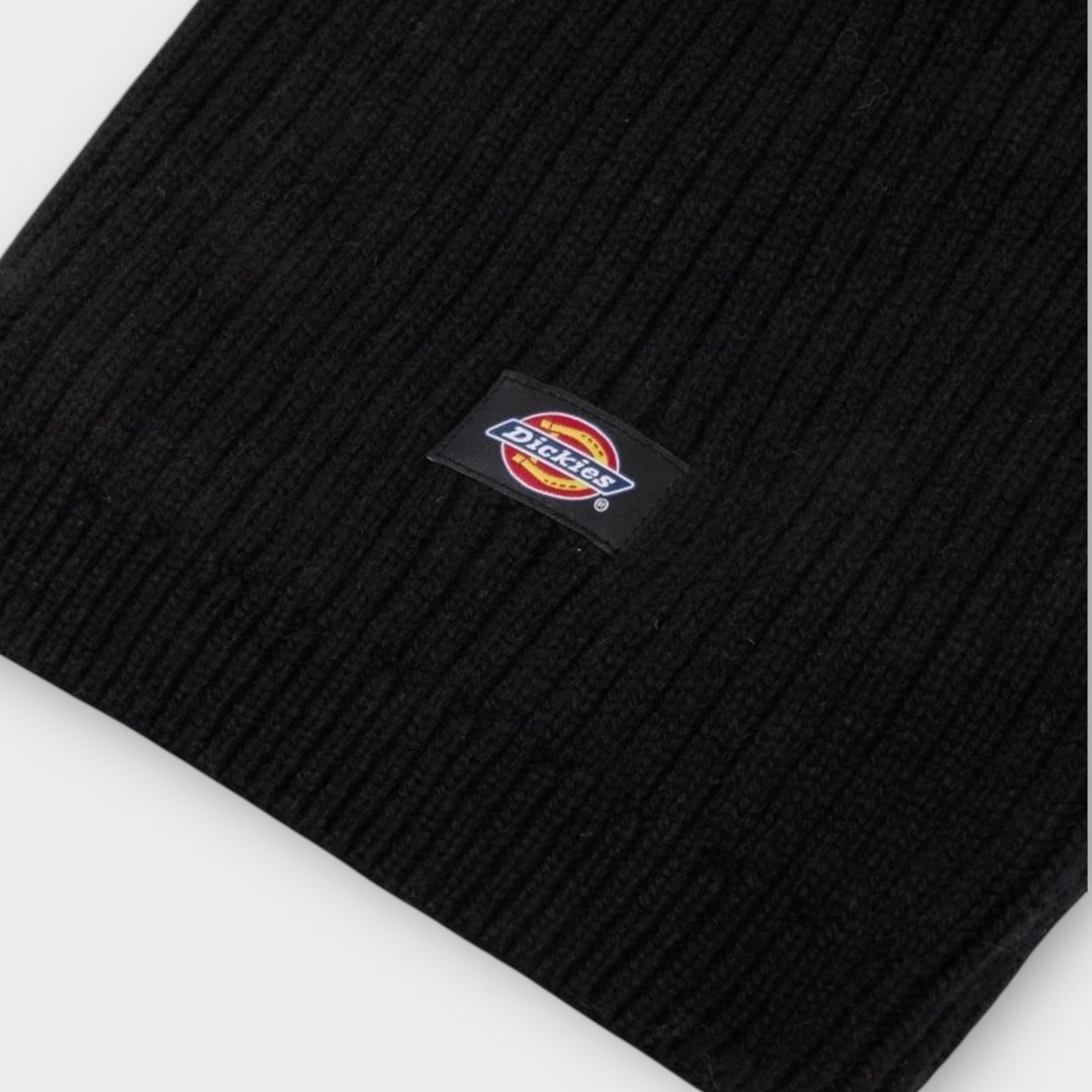 Dickies Rib Balaclava sort – minimalistisk design med logo foran
