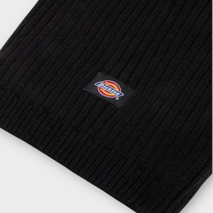 Dickies Rib Balaclava sort – minimalistisk design med logo foran
