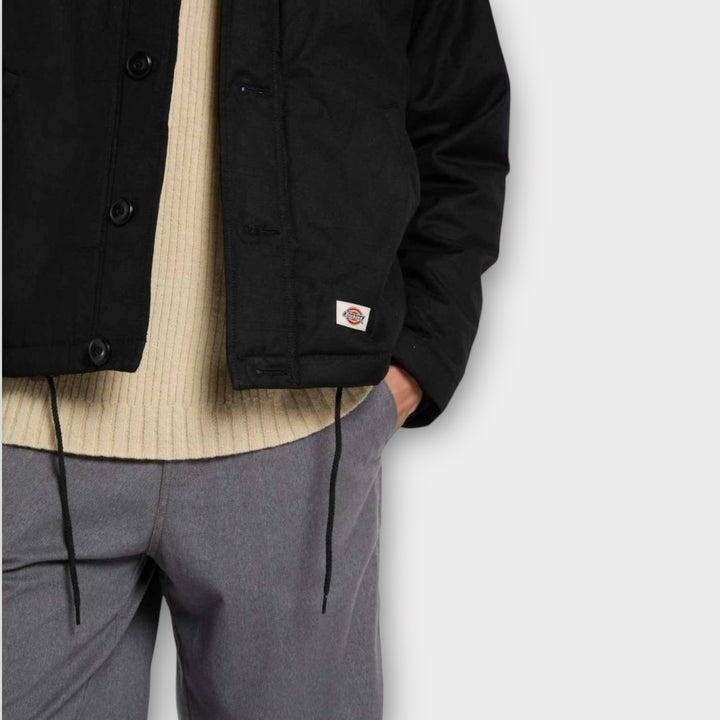 Klassisk sort Dickies jakke med logo