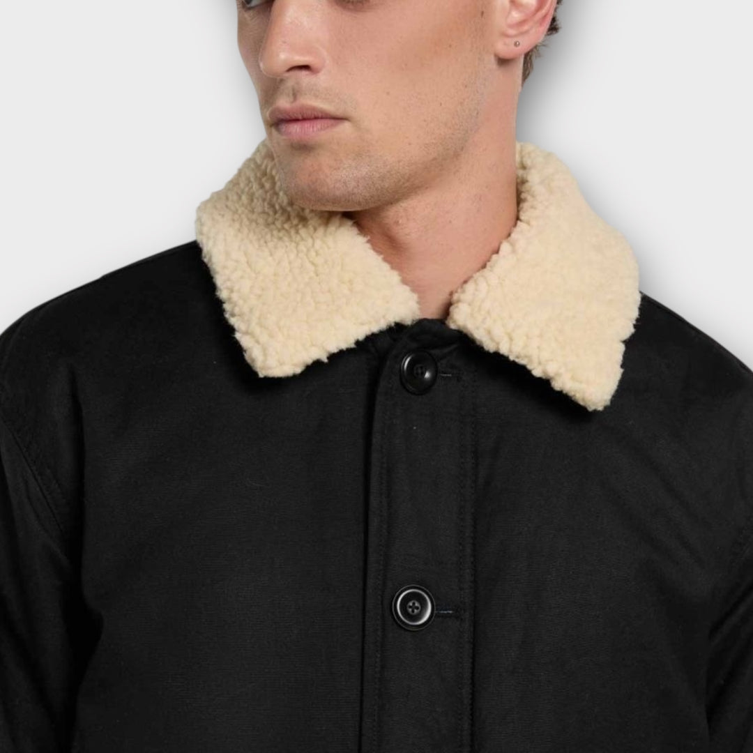 Dickies Sangrey Waxed Jakke i sort til mænd