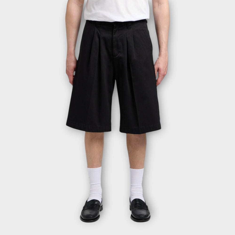 Edwin sorte shorts med minimalistisk design til sommer
