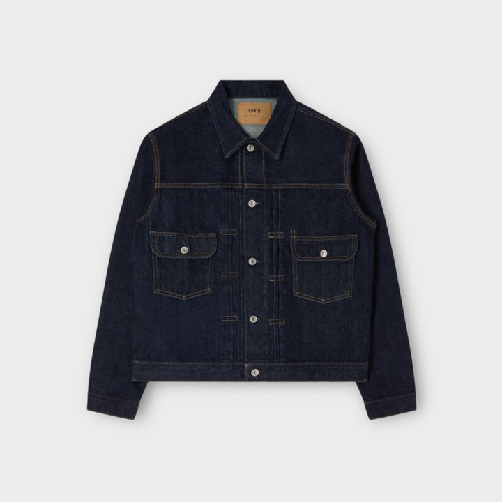 Edwin Denim Jacket i blue rinsed med klassisk denim look