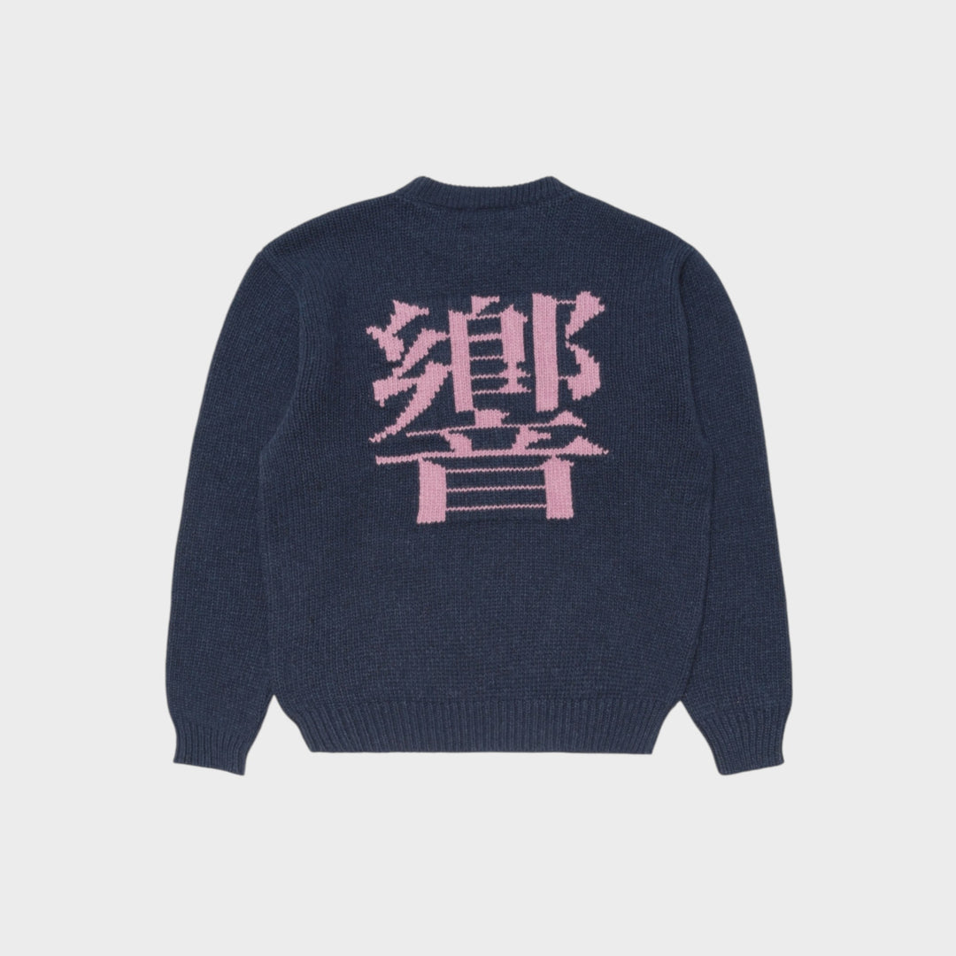 Edwin Ellis Hibiki Sweater i Navy/Pink