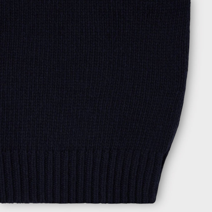 Bagside af Edwin Ellis Sweater i Navy/Off White – afslappet pasform og maritim stil.