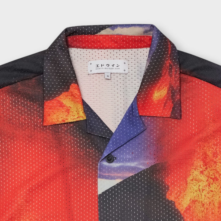 Magma print skjorte fra Edwin i multicolor med afslappet fit