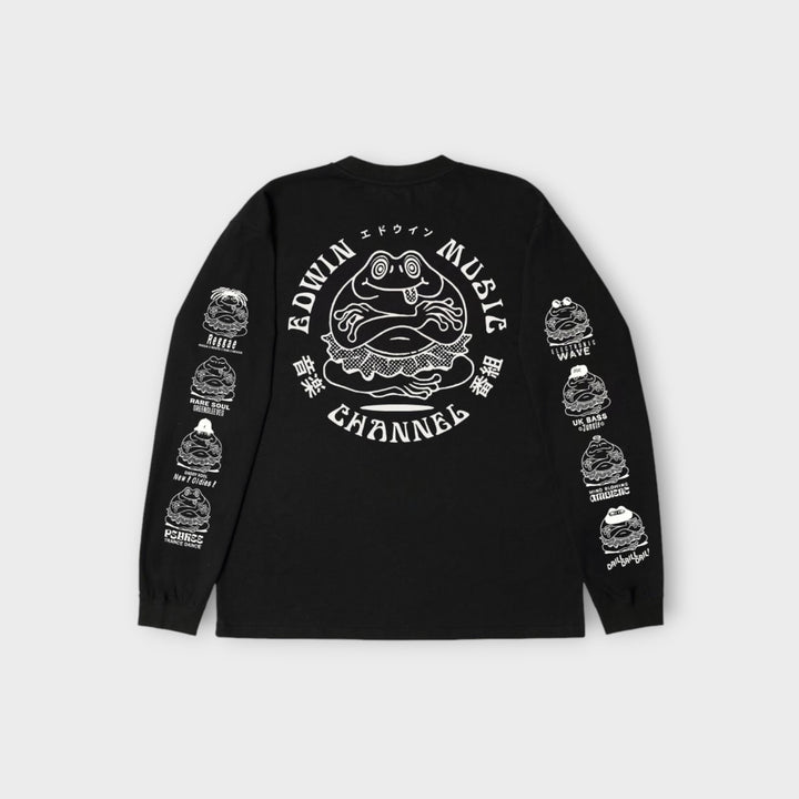 Edwin Music Channel Long Sleeve T-Shirt In Black