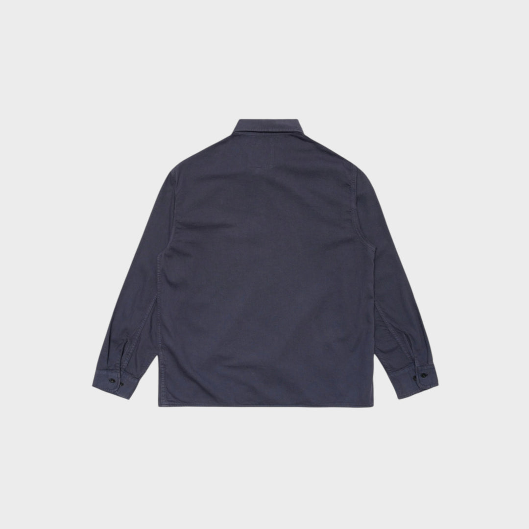 Edwin Sebastian langærmet denimskjorte set forfra.
