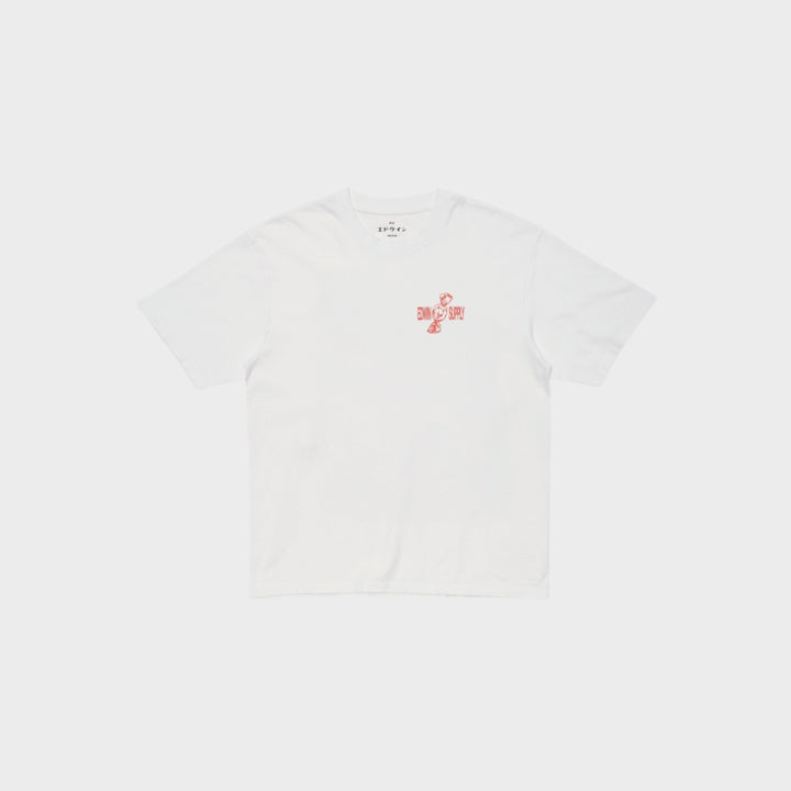 Edwin Sorry Tokyo T Shirt i hvid med japansk streetwear print