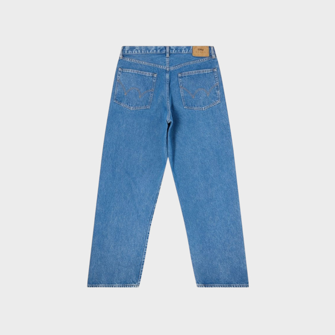 Edwin Wide Pants 5-pocket design i blå denim