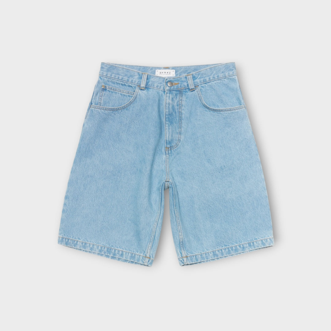 Edwin Worker shorts i heavy wash denim med afslappet pasform