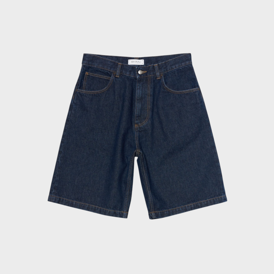 Edwin Worker Shorts i Marble Wash denim til herre.