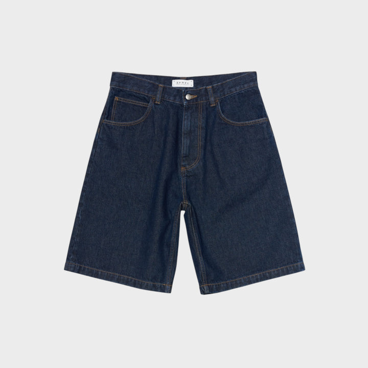 Edwin Worker Shorts i Marble Wash denim til herre.
