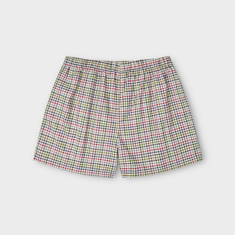 Fichi Boxers i Forest Check set bagfra med tætsiddende og komfortabel pasform.