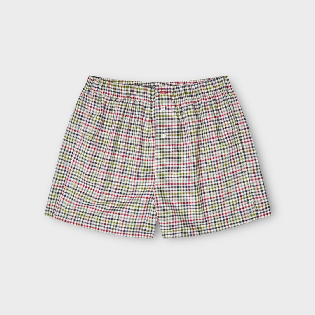 Fichi Boxers i Forest Check set forfra med klassisk pasform og ternet design.