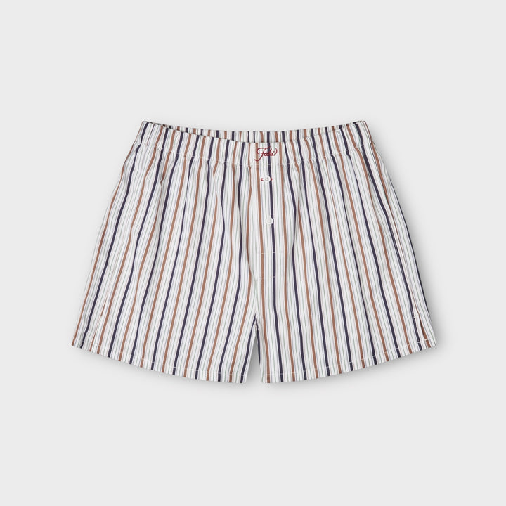 Fichi Boxers i Moss & Brown Stripe set forfra med klassisk pasform og stribet design.