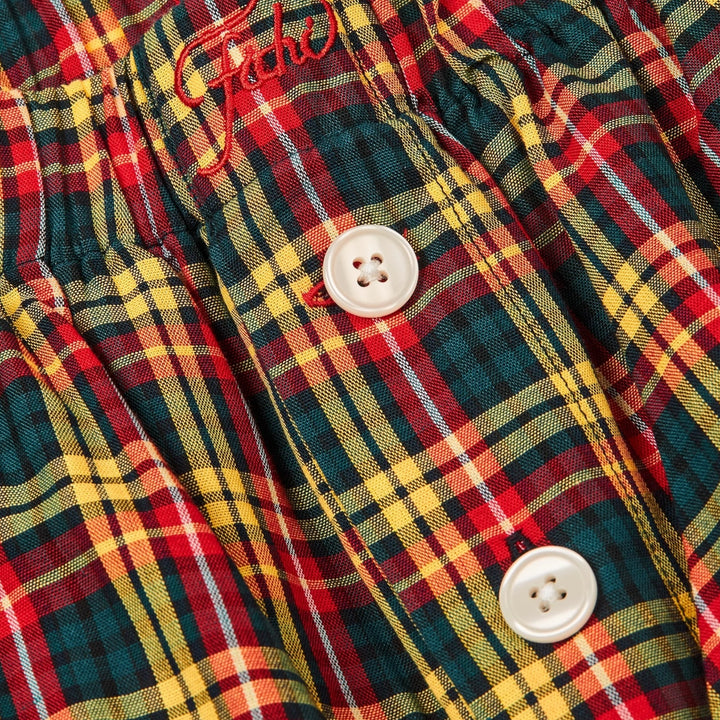 Fichi Long Boxer i Royal Red Check vist i helhed med længere ben og komfortabel pasform.